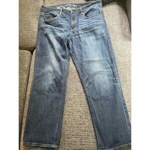 American Eagle Boy Cut Women's Stretch Jeans Sz  12 Cotton 26 Length Mid Rise